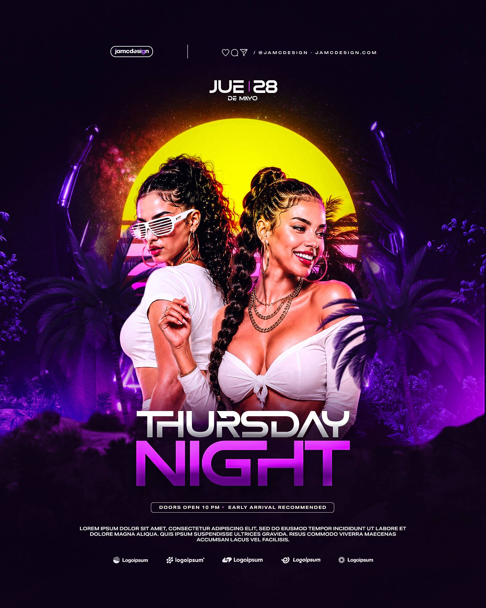 Thursday Night Flyer Template PSD Editable