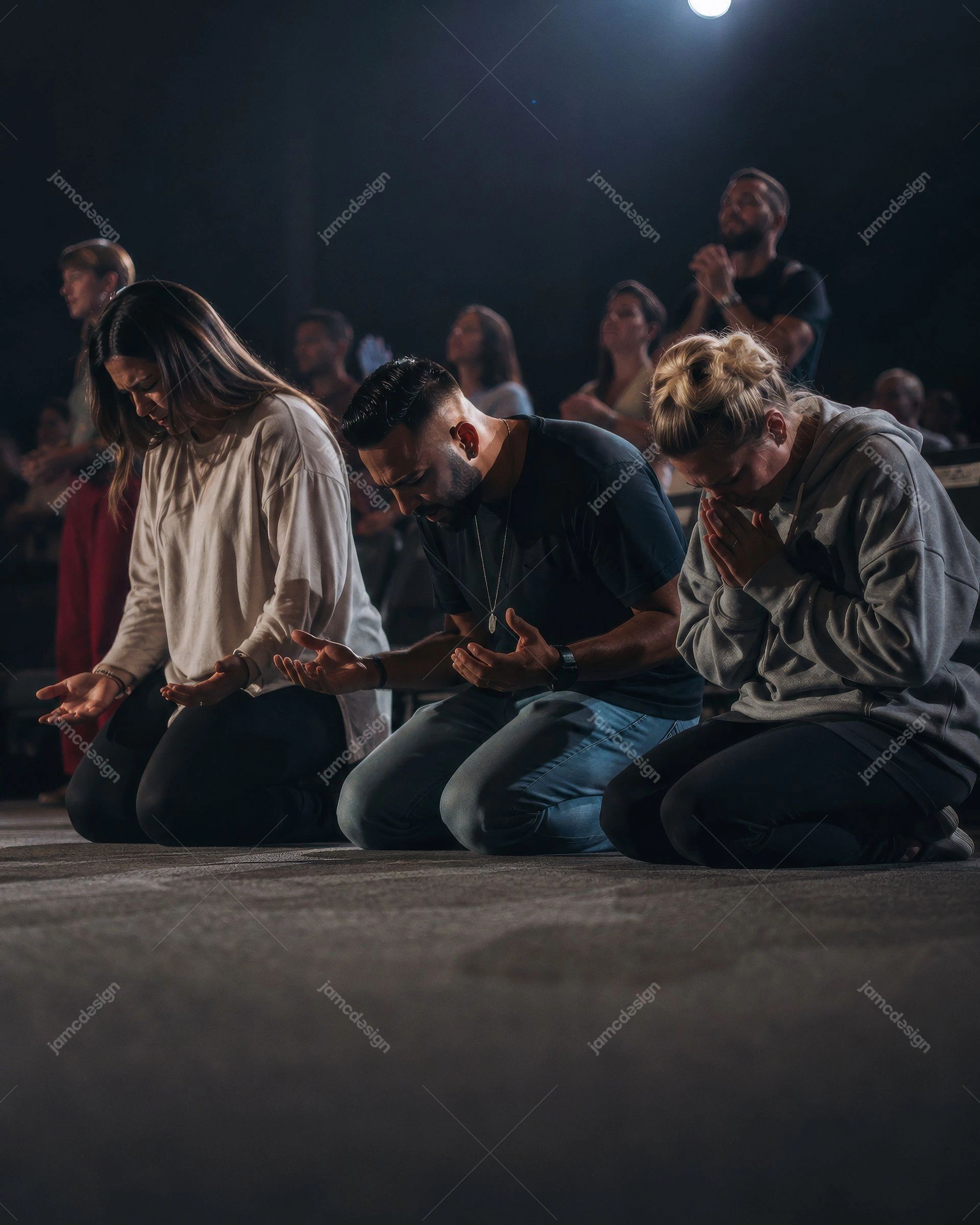 Church Worship Group Prayer Background