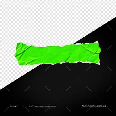 Neon Green Torn Paper Strip PNG Transparent