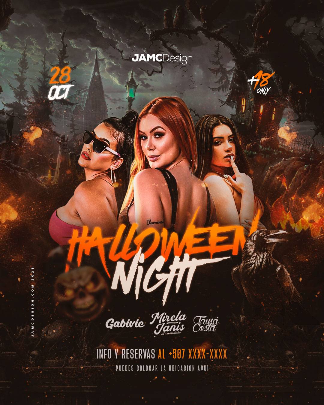 Halloween Night Flyer Template PSD