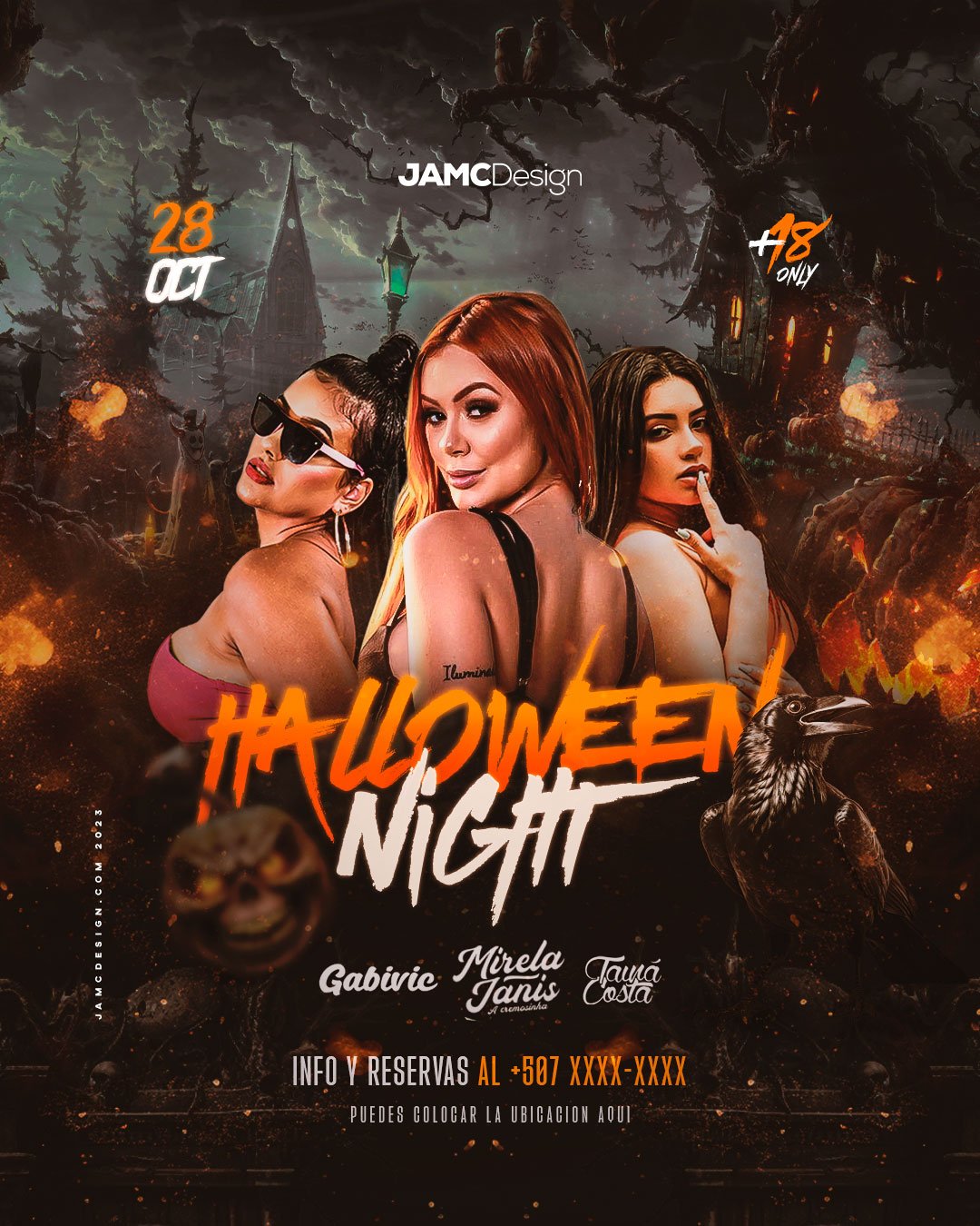 Halloween Night Flyer Template PSD