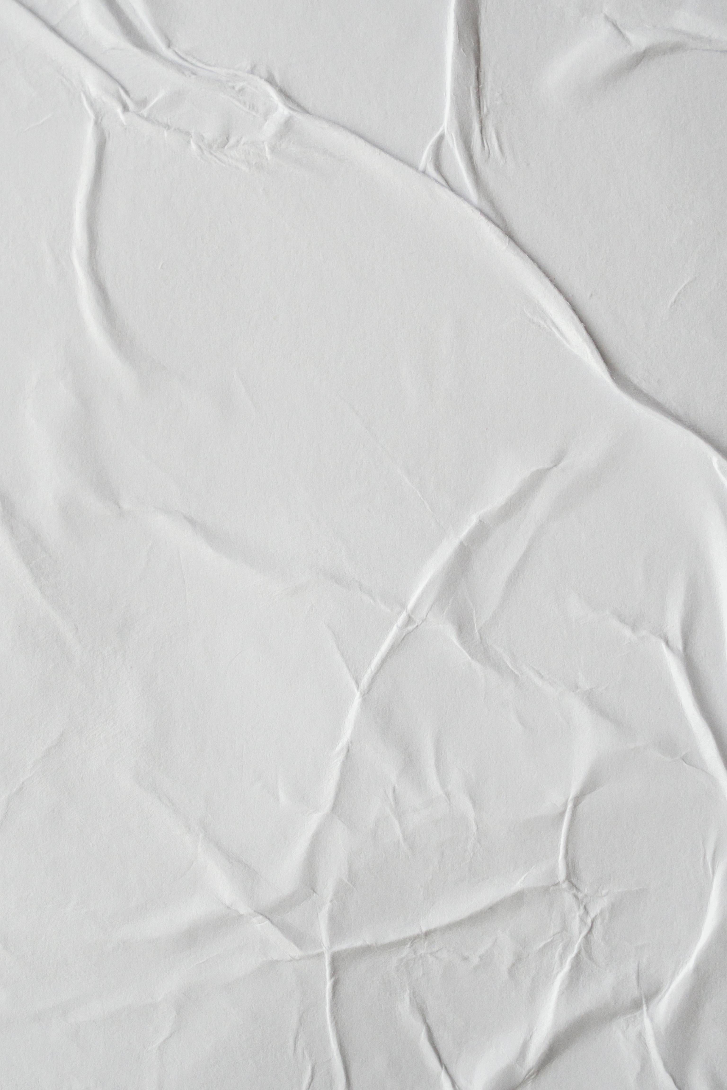 Minimal White Fabric Crease Background