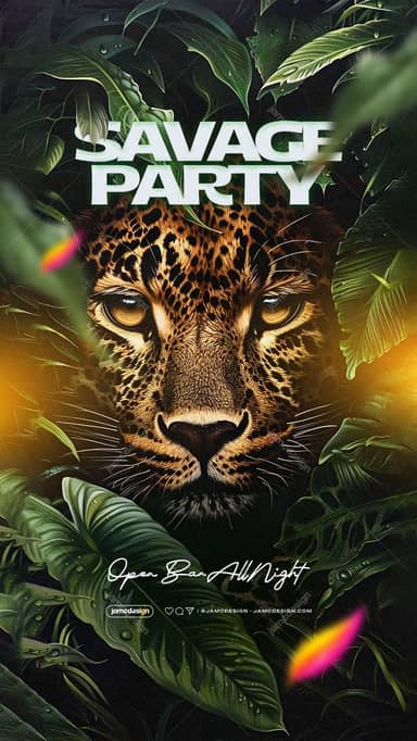 Story Festa Selvagem Modelo de Flyer PSD