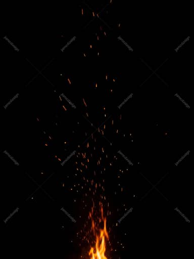Red Orange Fire Spark Burst On Black Background Texture