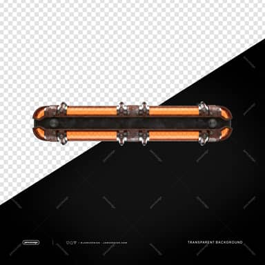 Industrial Orange Long Amber Metal Lamp Led Tube PNG Transparent