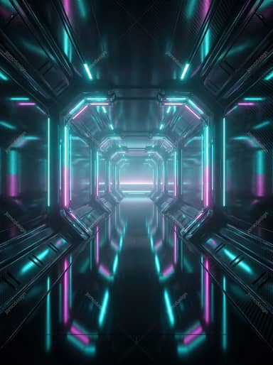 Futuristic Carbon Fiber Bridge Sci Fi Background