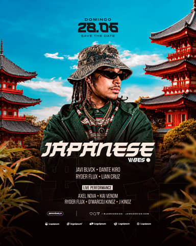 Japanese Vibes Flyer Template PSD Editable
