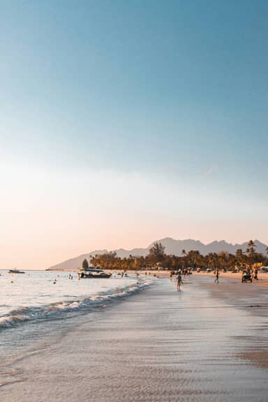 Tropical Beach Sunset Travel Background