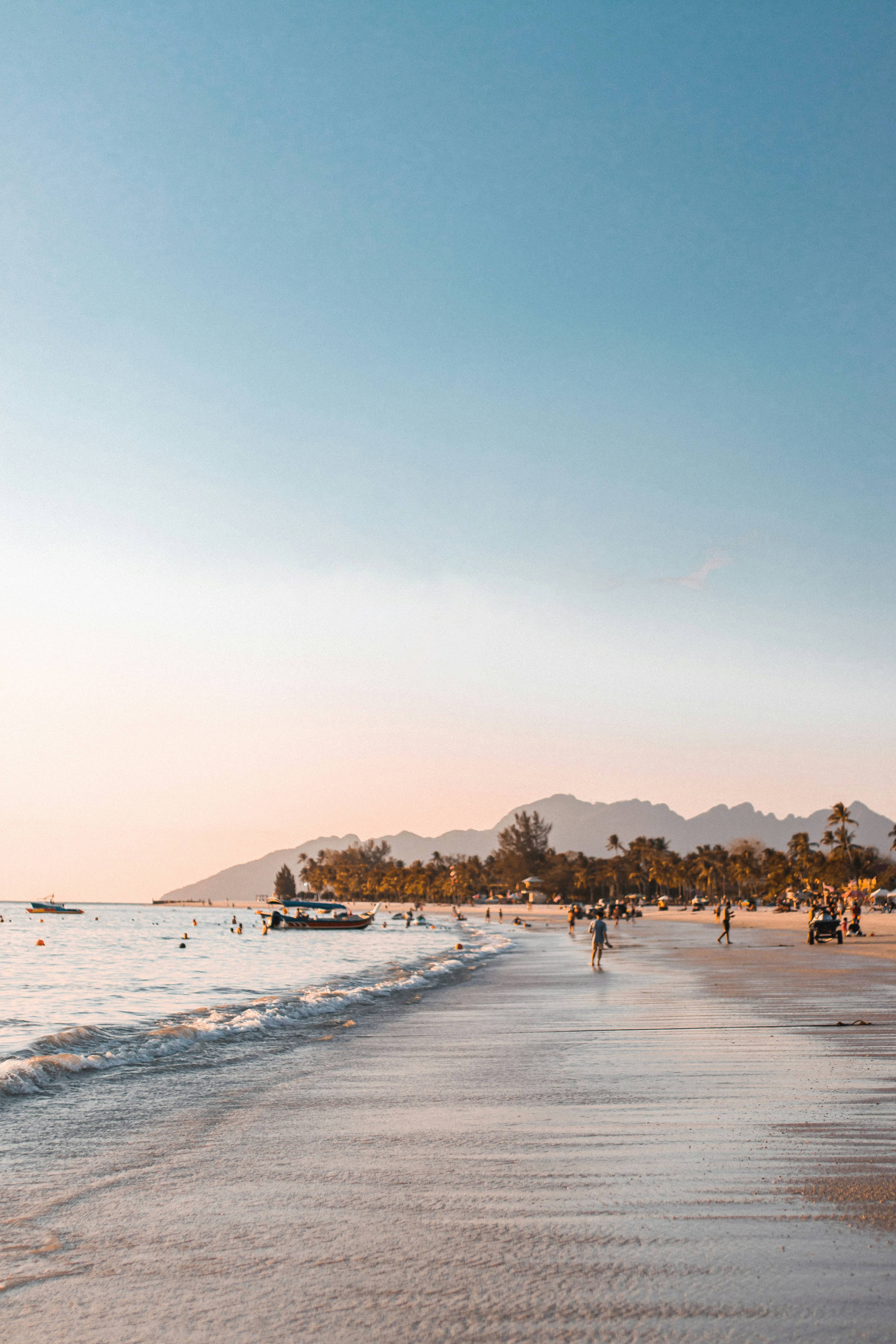 Tropical Beach Sunset Travel Background