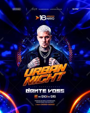Urban Night Modelo de Flyer PSD Editável