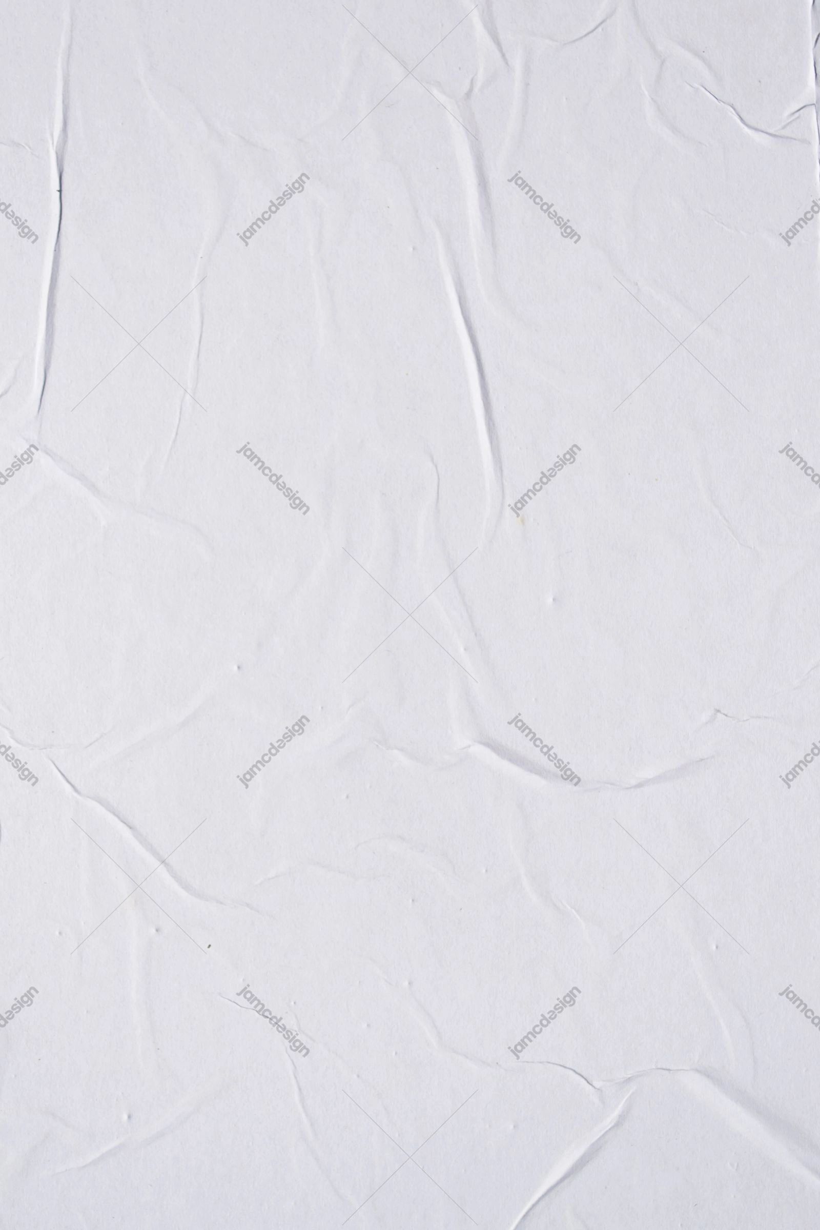 White Cracked Paper Wrinkle Texture Background
