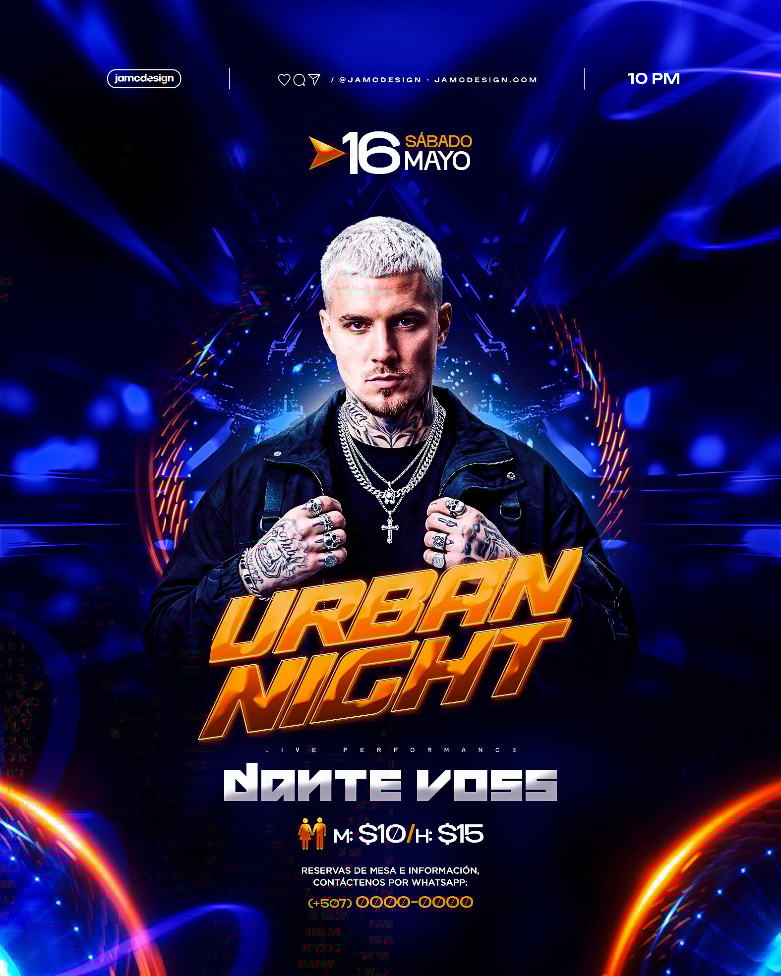 Urban Night Flyer Template PSD Editable