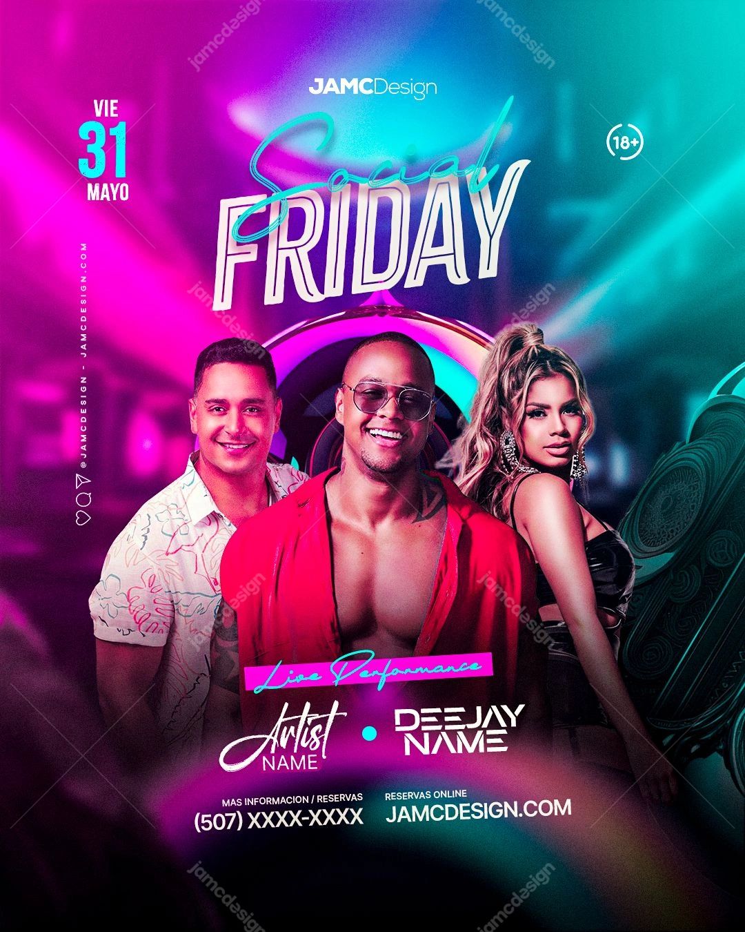 Social Friday Flyer Template PSD