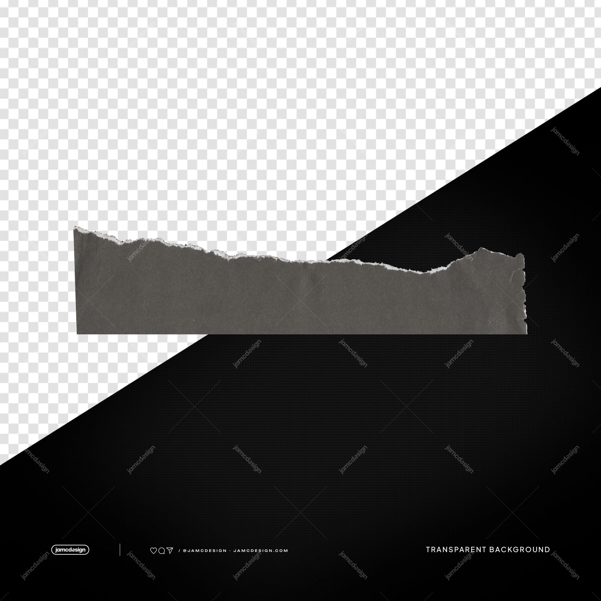 Gray Torn Paper Rectangle Neutral Overlay PNG Transparent. Gray torn paper rectangle supplied as a PNG transparent object
