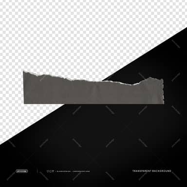 Gray Torn Paper Rectangle Neutral Overlay PNG Transparent