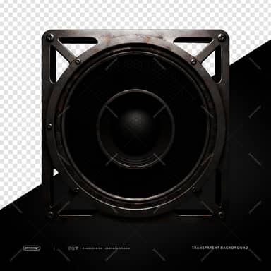 Square Subwoofer Speaker Black Speaker Cone PNG Transparent