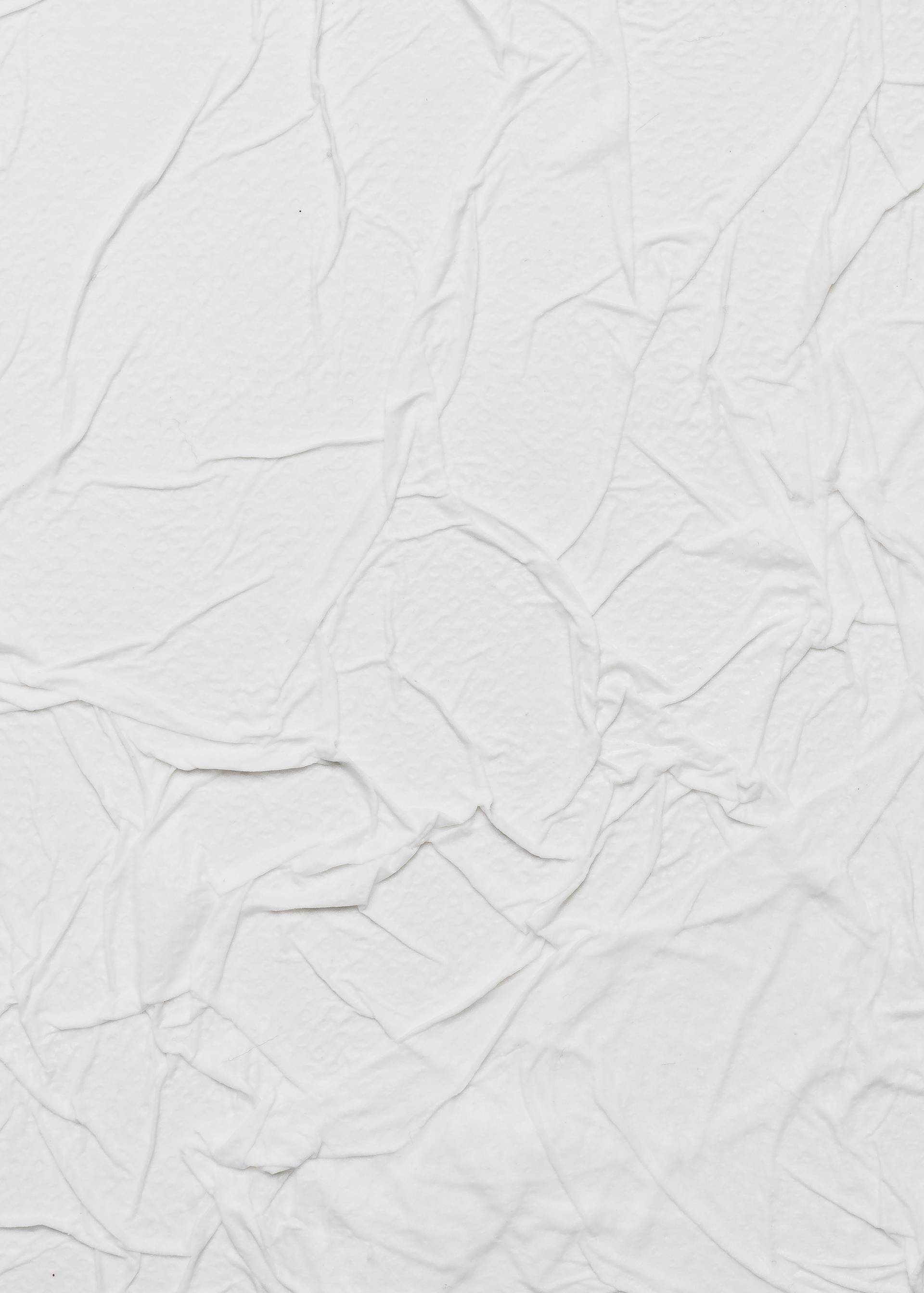 White Crumpled Paper Texture Background