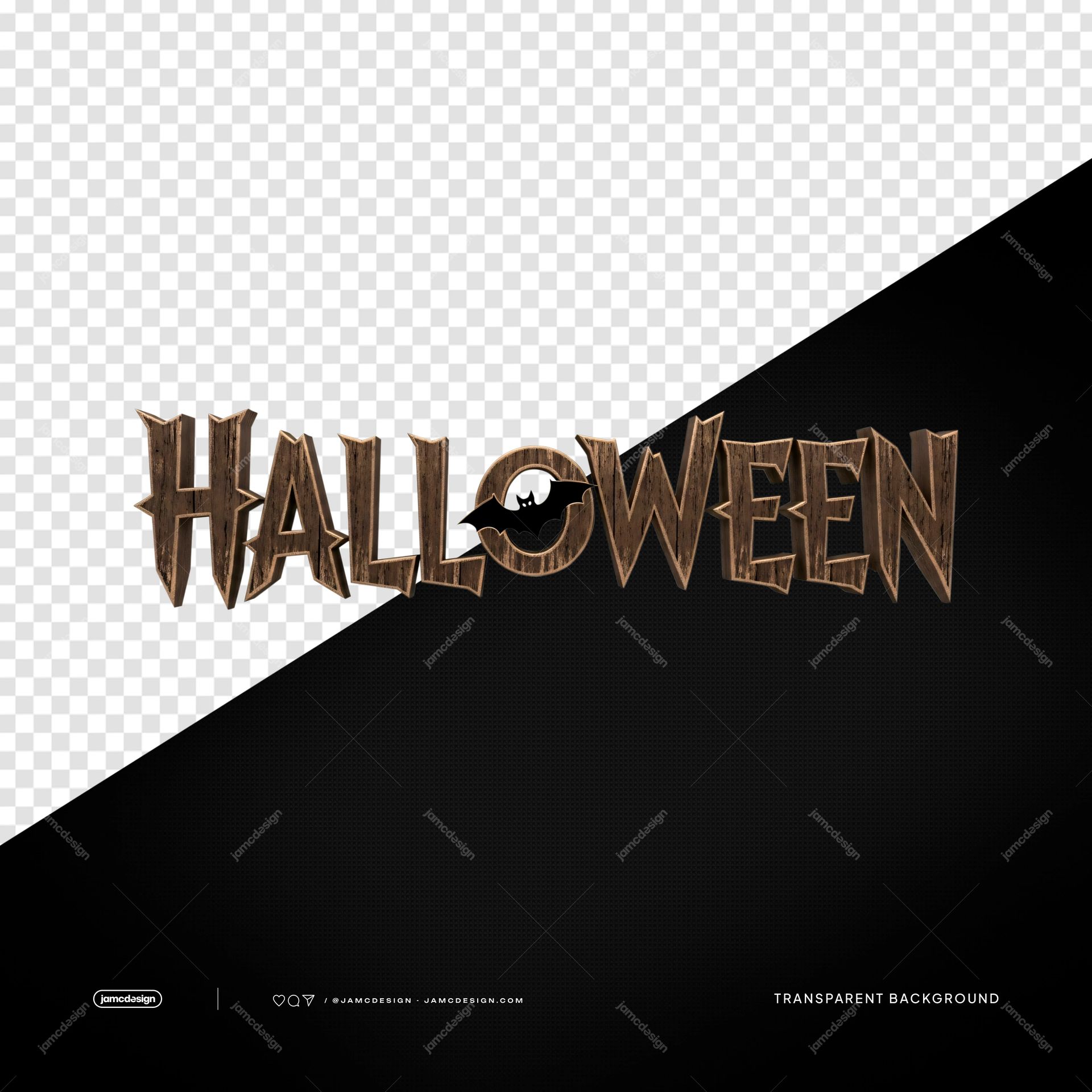 Halloween Copper Horror Lettering Text Transparent Object PNG. PNG transparent object featuring bold copper toned horror lettering with jagged dimensional