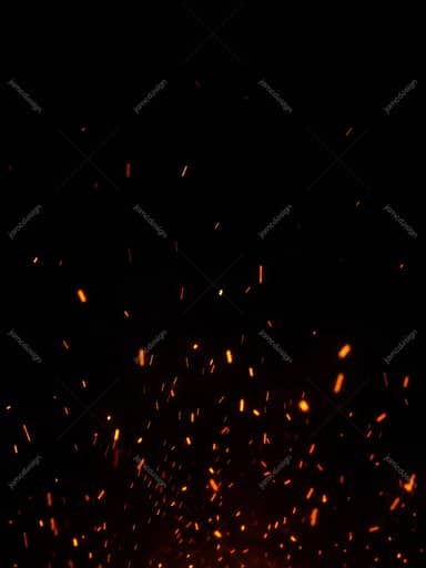 Bright Ember Spray On Black Orange Floating Sparks Background Texture