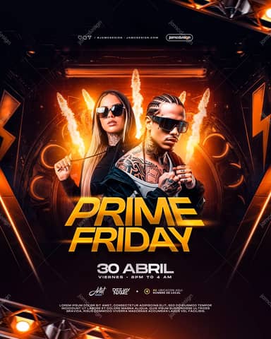 Modèle de Flyer Prime Friday PSD Modifiable