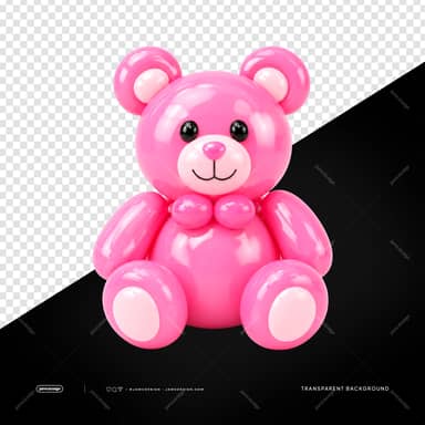 Orange And Pink Candy Balloon Isolated