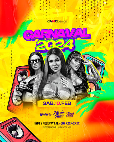 Carnaval Flyer Template PSD