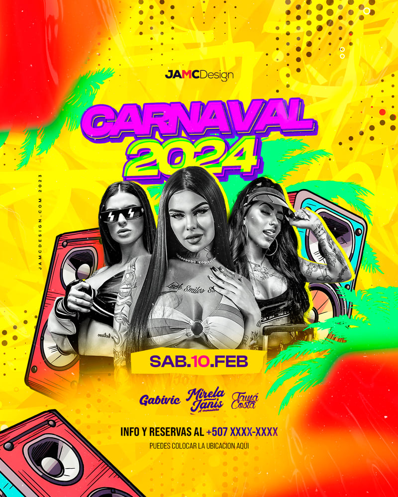 Carnaval Flyer Template PSD