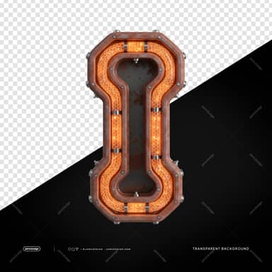 Industrial Orange Led Keyhole Light PNG Transparent