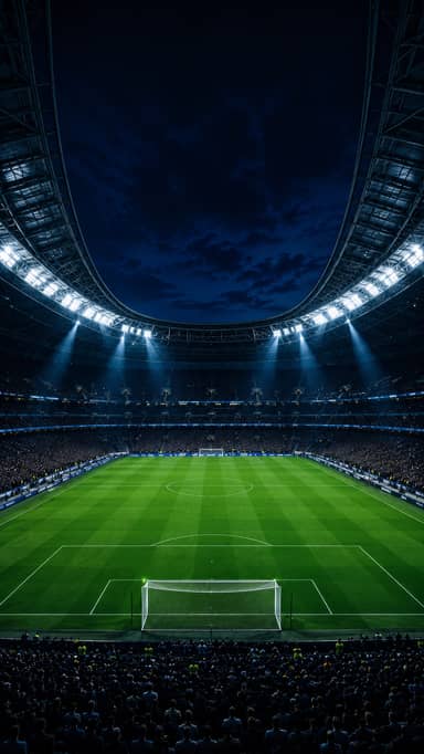 Modern Soccer Stadium Night Match Background