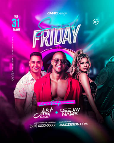 Social Friday Flyer Template PSD