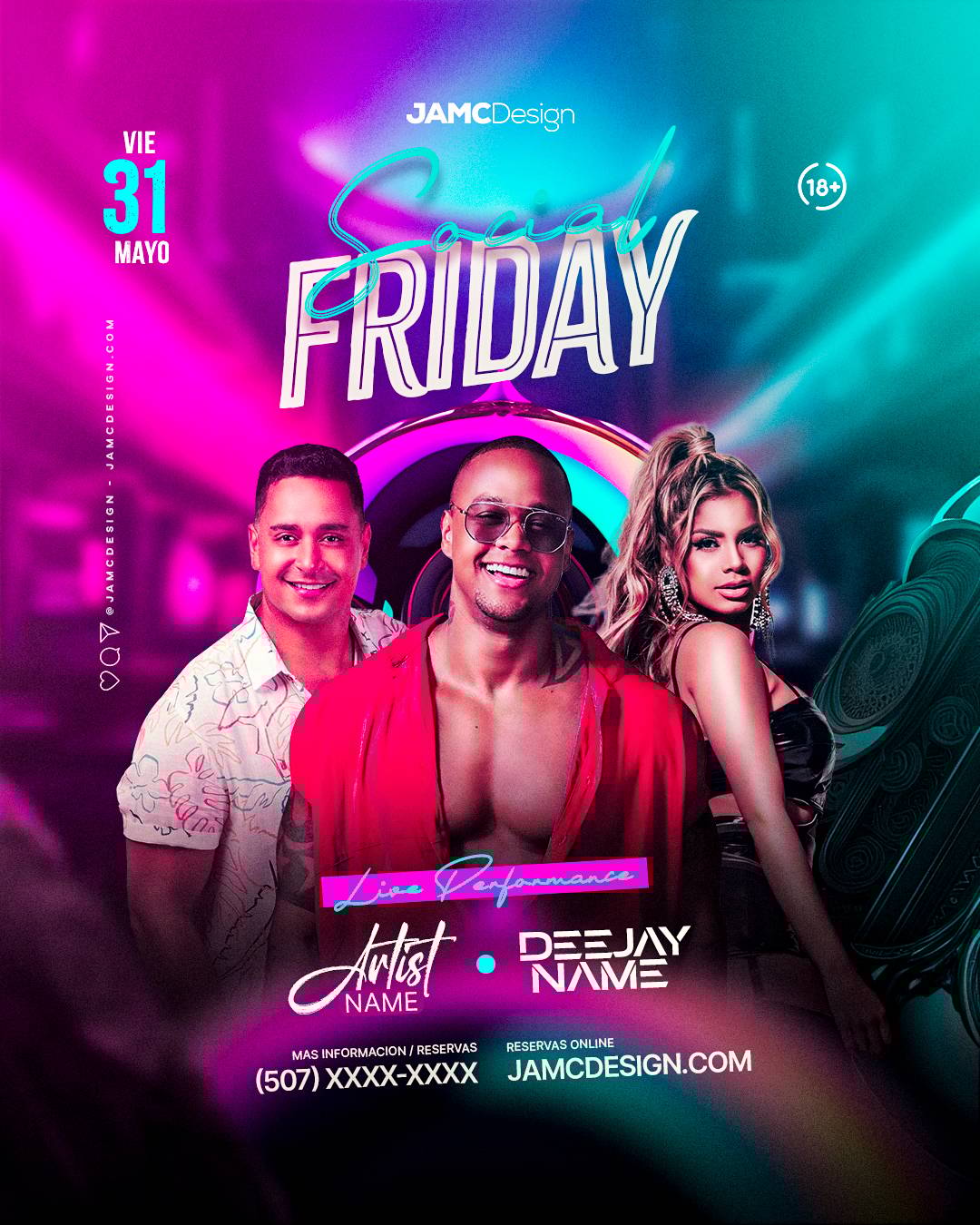 Social Friday Flyer Template PSD