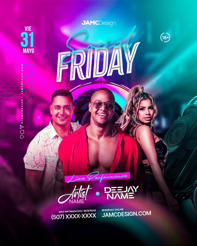 Social Friday Flyer Template PSD