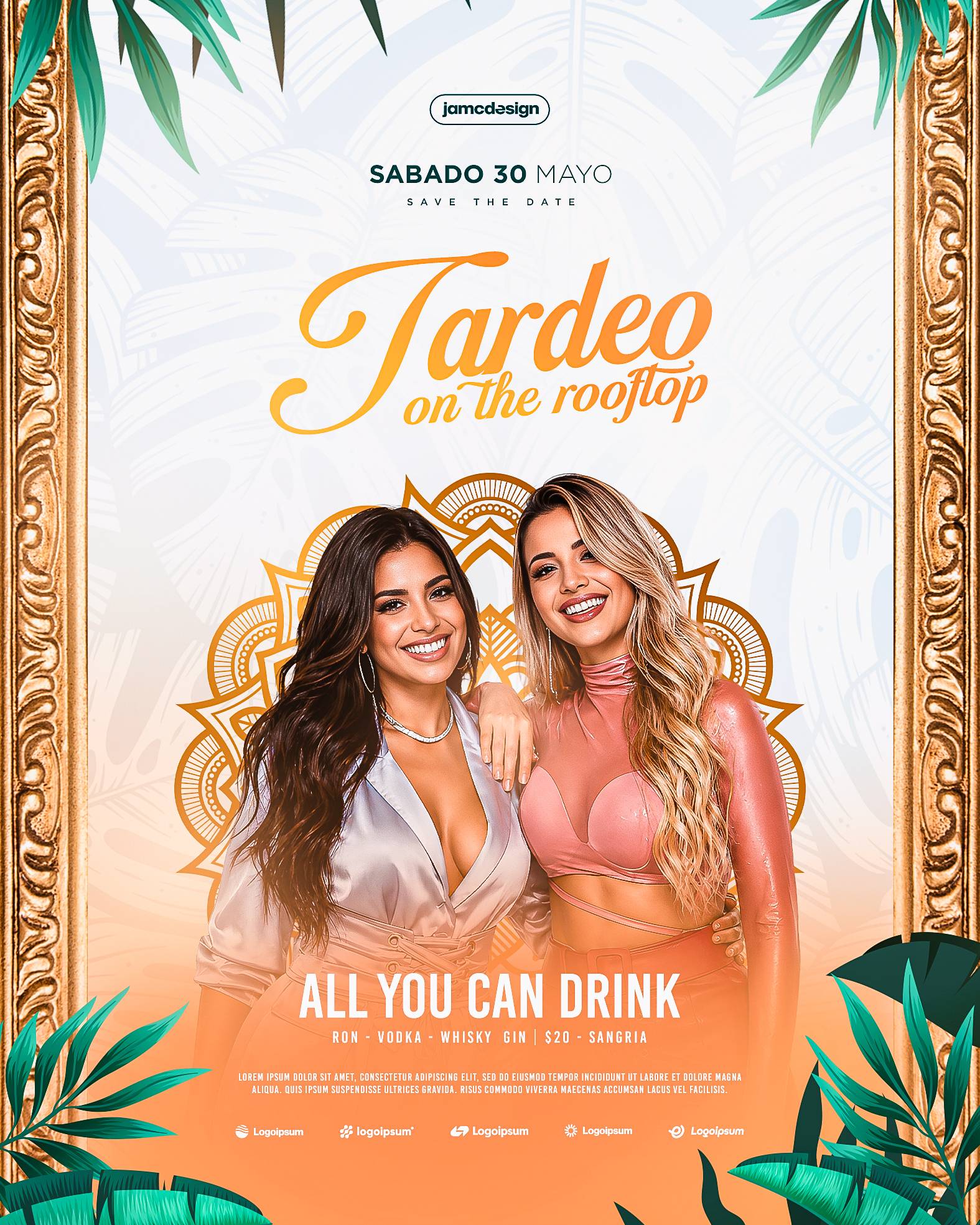 Tardeo On The Rooftop Flyer Template PSD Editable