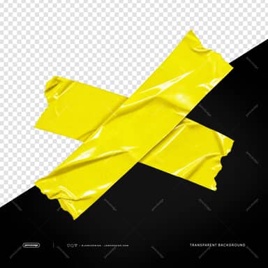 Tiras Cruzadas de Cinta Adhesiva Amarilla PNG Transparente
