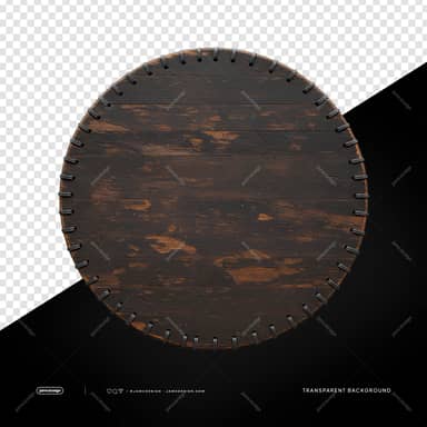Weathered Wooden Round Board Brown Timber Planks PNG Transparent