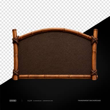 Tropical Bamboo Event Sign Frame Transparent Background
