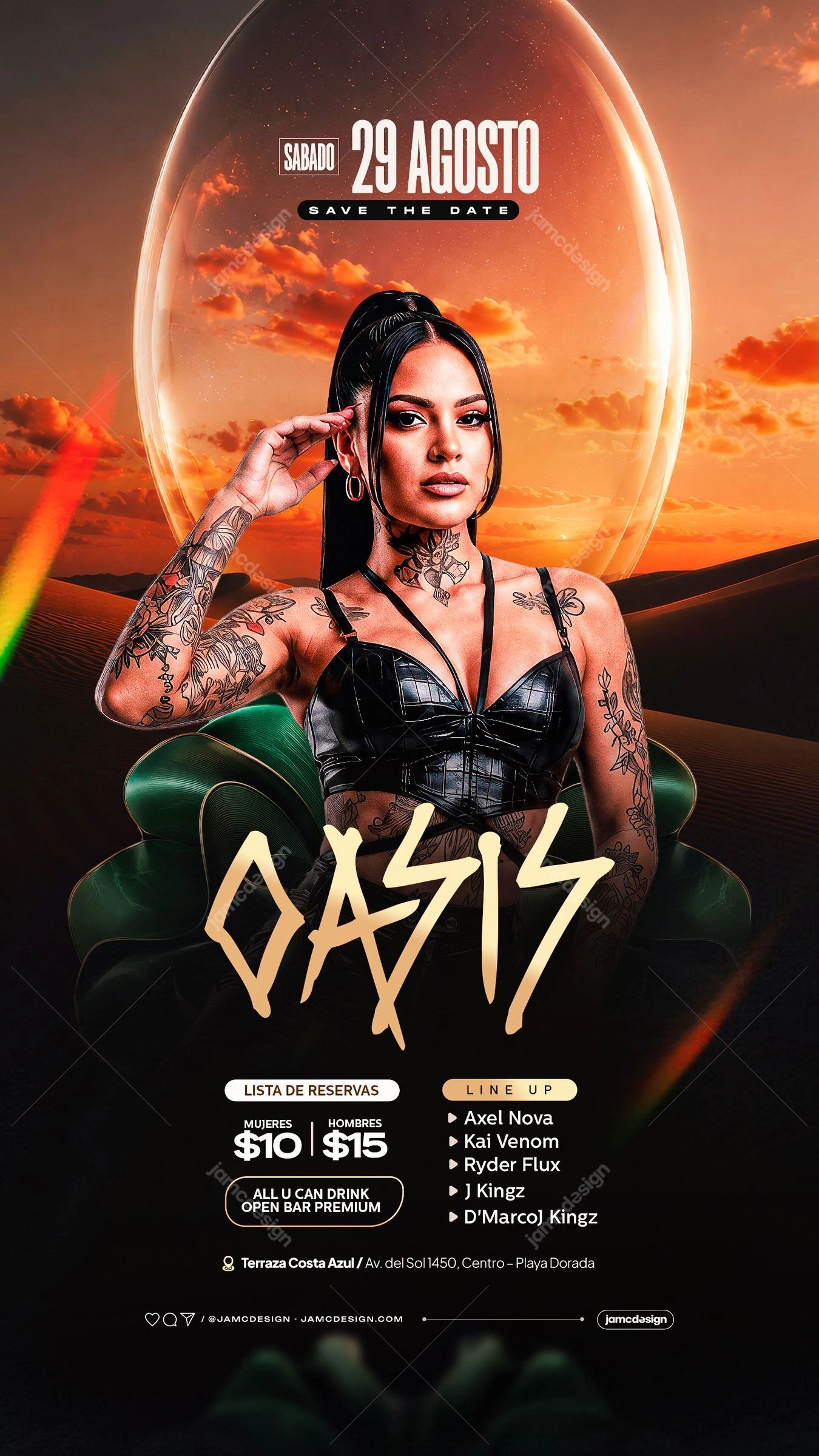 Story Oasis Design Flyer Template PSD Editable