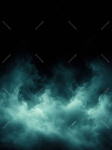 Fundo Abstrato Escuro Vertical com Nuvens de Névoa Ciano