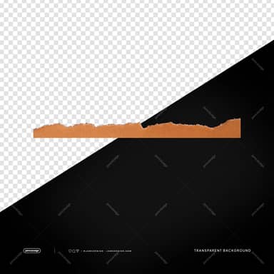 Orange Torn Paper Strip Warm Overlay PNG Transparent