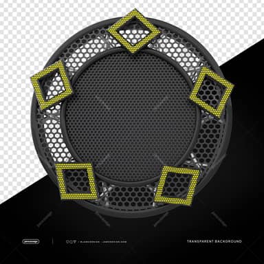 Moldura de Palco Circular Futurista Fundo Transparente