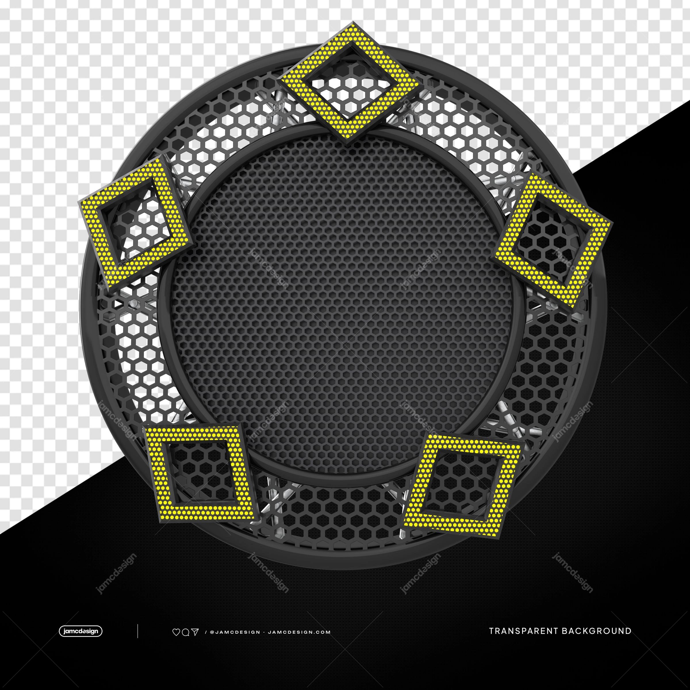 Futuristic Circular Stage Frame Transparent Background