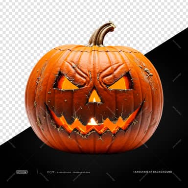 Classic Orange Jack O Lantern Pumpkin PNG Transparent