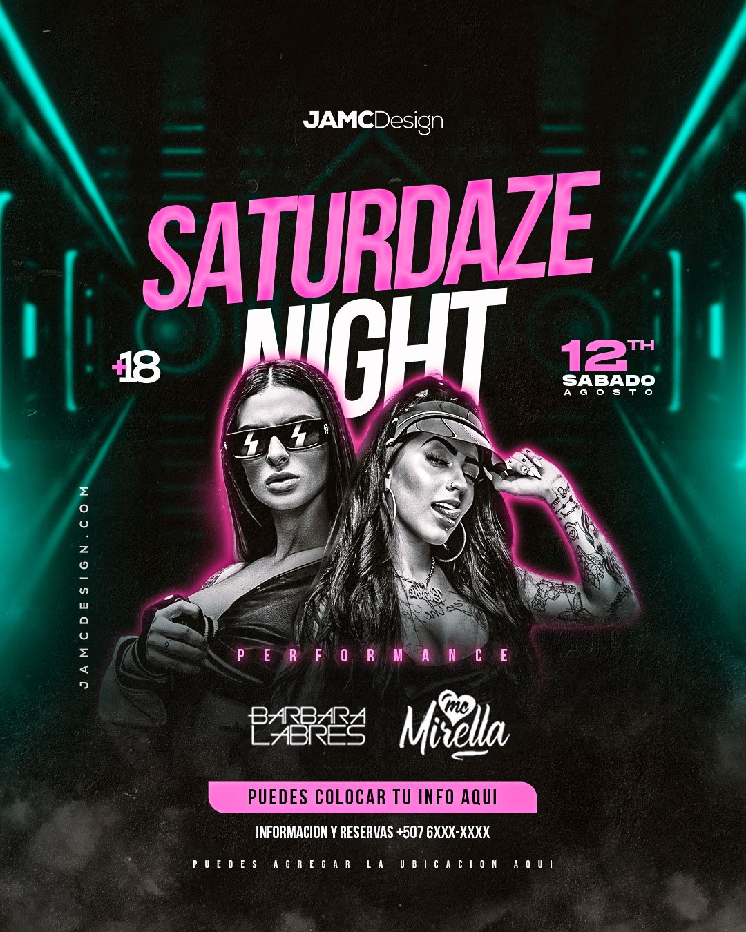 Saturdaze Night Flyer Template PSD