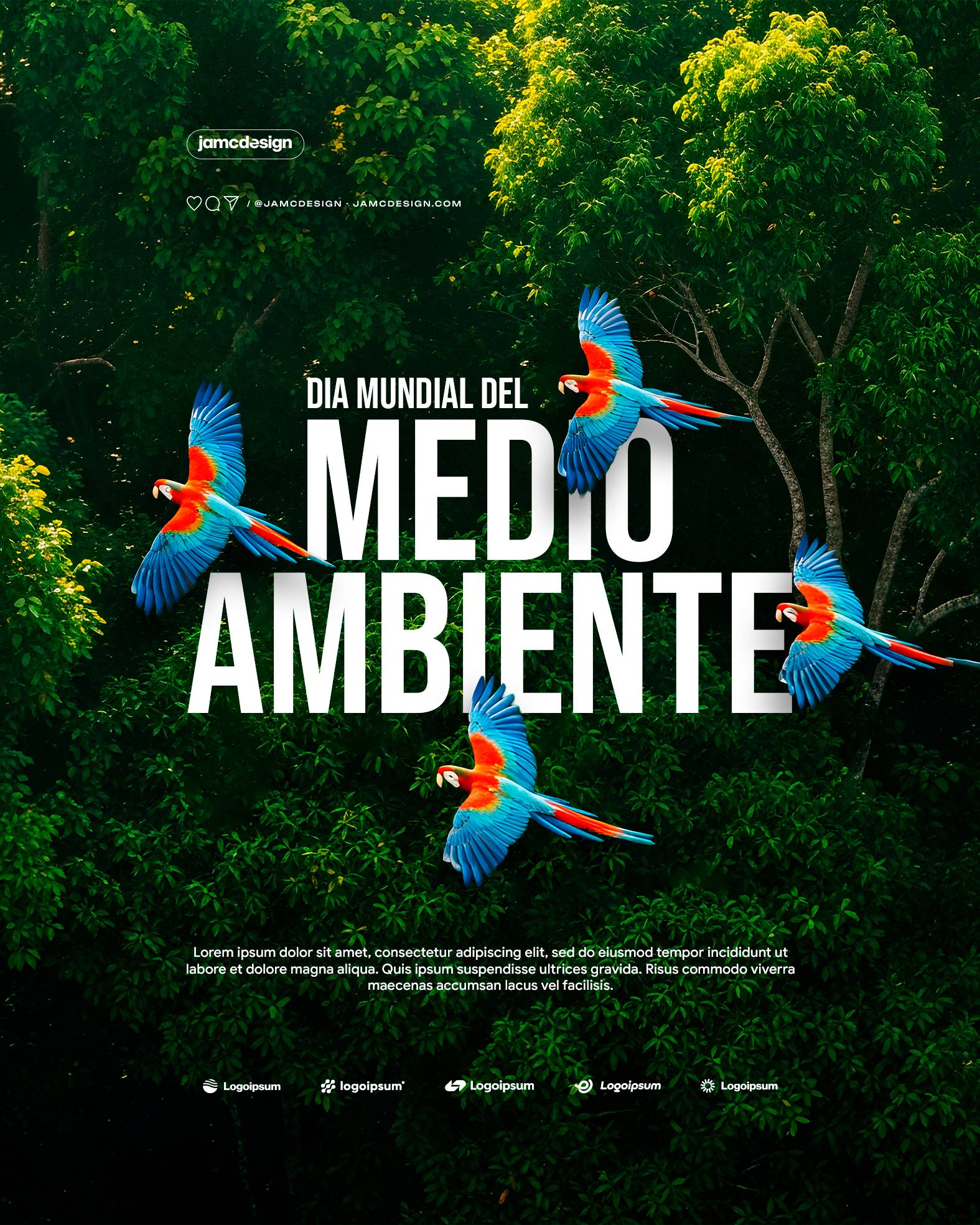 Dia Mundial Del Medio Ambiente Flyer Template PSD Editable