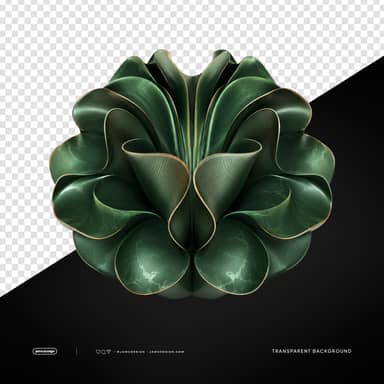 Abstract Green Floral Decorative PNG Transparent Background