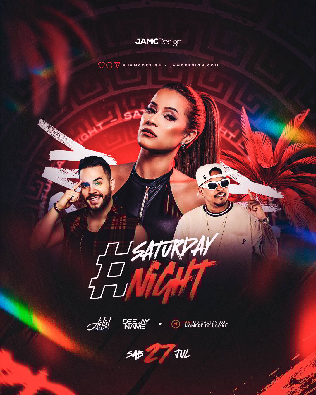 Saturday Party Flyer Template PSD