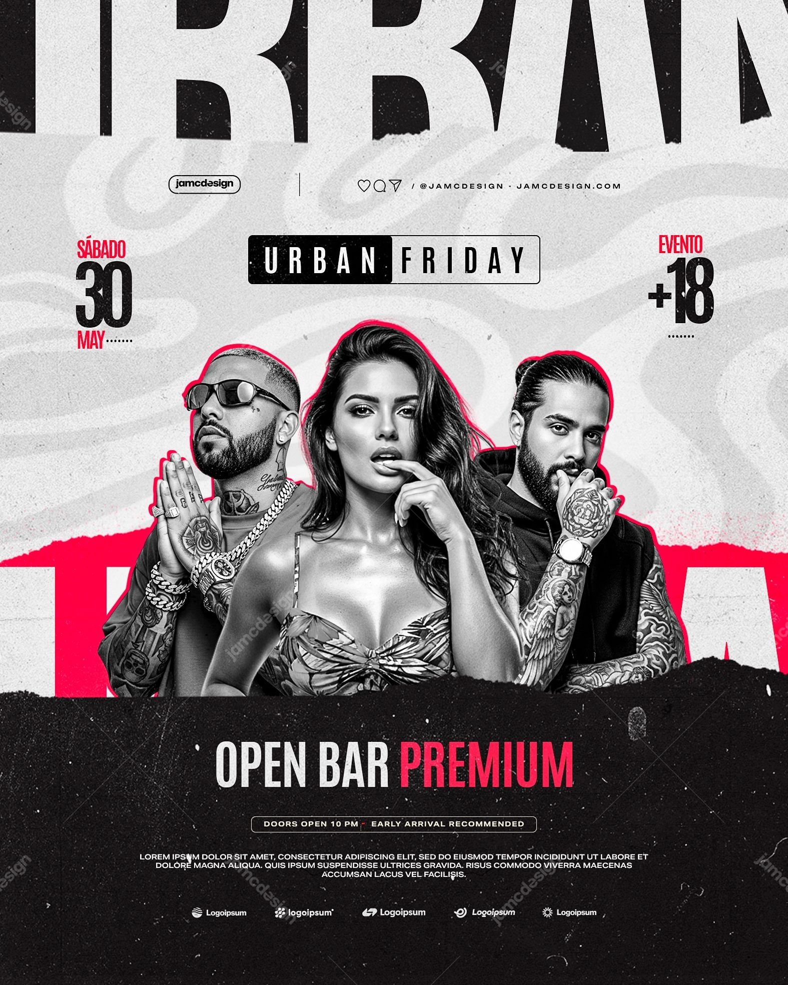 Urban Friday Flyer Template PSD Editable