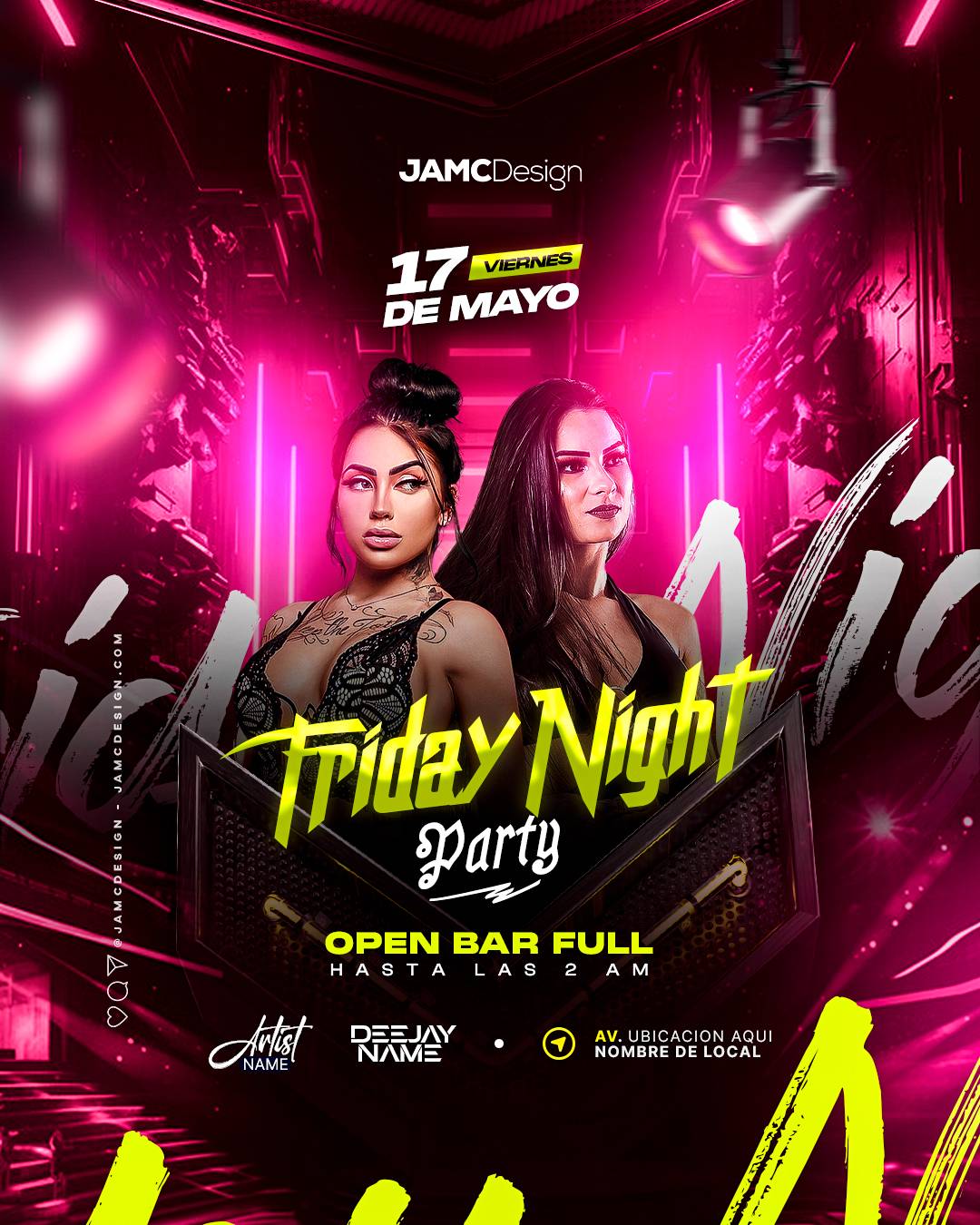 Friday Night Flyer Template PSD