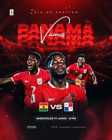 Soccer Match Day International Football Tournament Panama Vs Ghana Flyer Template PSD Editable
