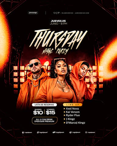 Thursday Night Flyer Template PSD Editable